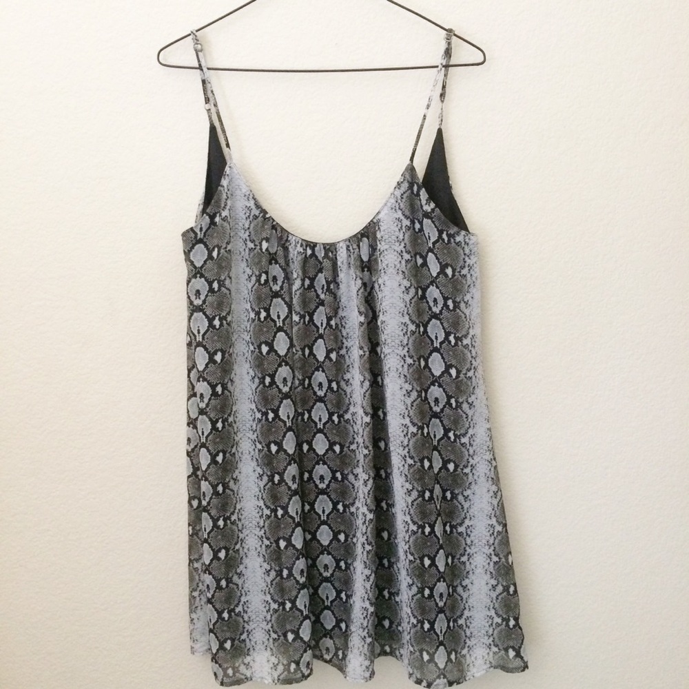 Show Me Your Mumu Trapeze Snakeskin Mini Dress